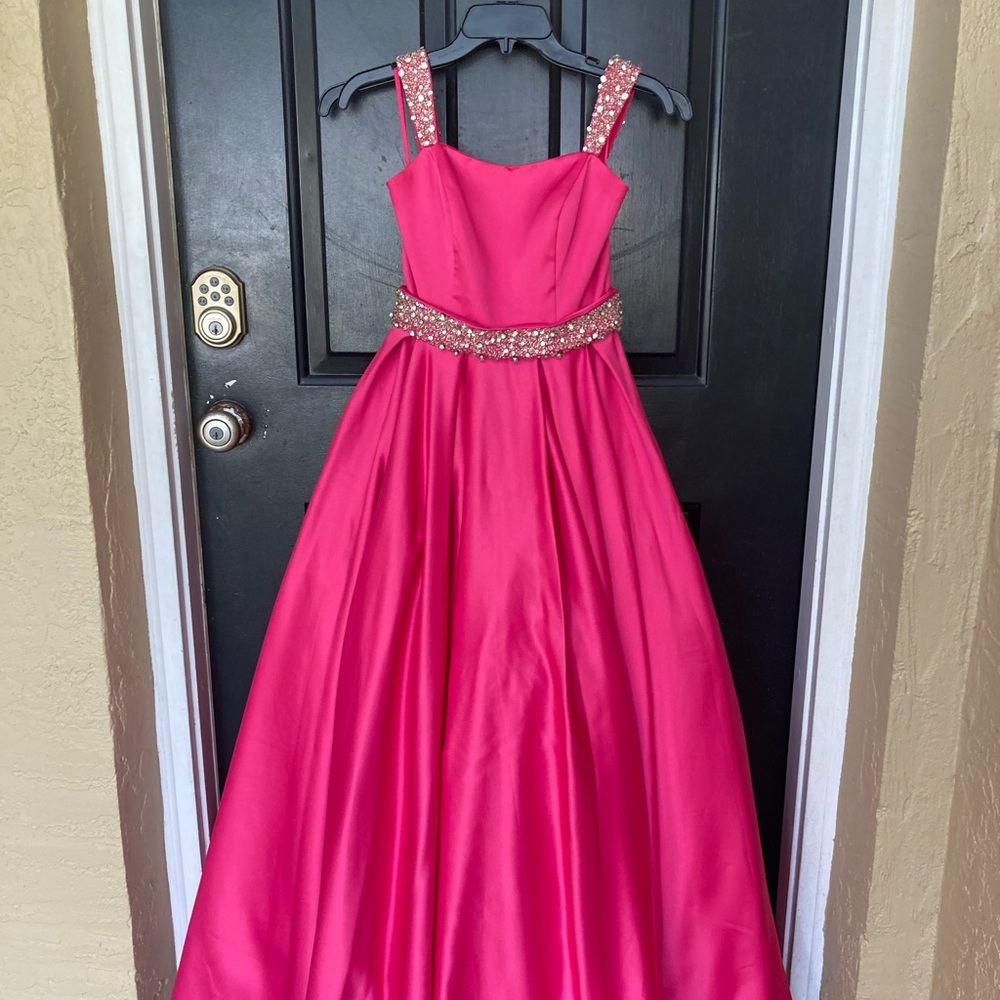 Custom girls pageant gown size 10-14 easily altered
